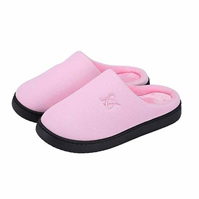 Women's Pink Memory Foam Slides Sandals