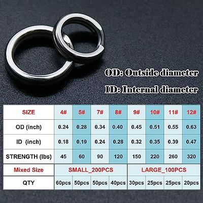 Split Rings Stainless Steel Double Snap Ring High Strength Lure Tackle  Connector