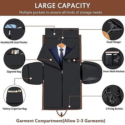  Carry on Garment Bag for Travel, Bukere Convertible Travel  Duffel Suit with Shoe Compartment, Detachable Shoulder Strap, 2 in 1  Weekender Men Women