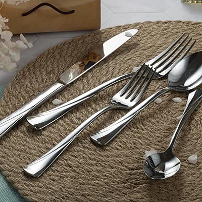 49-Piece Silverware Set with Flatware Drawer Organizer, Durable Stainless  Steel Cutlery Set for 8, Mirror Polished Kitchen Utensils Tableware Service