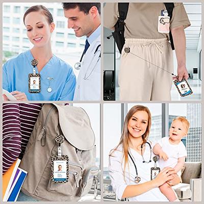 MJFloria ID Badge Holder with Retractable Reel and Neck Lanyard, Cute Badges  Clip Vertical Card Holders with Lanyards for Nurse Teacher Student Men  Women Kid Work - Yahoo Shopping