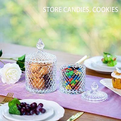 DilaBee Plastic Candy Jars with Lids for Candy Buffet - 3 Pack