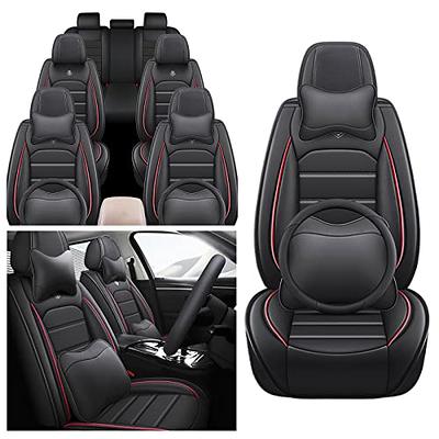 ZATOOTO 11PCS Universal Luxury Car Automobiles Seat Covers + 2 Seat  Supports Leather Ice silk Black Beige Orange Car Acc…