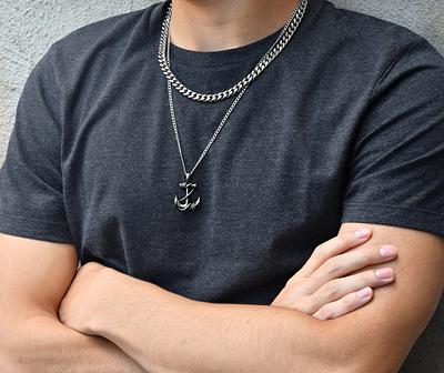 Waterproof Box Style Chain Necklace for Men Men's Stainless Steel