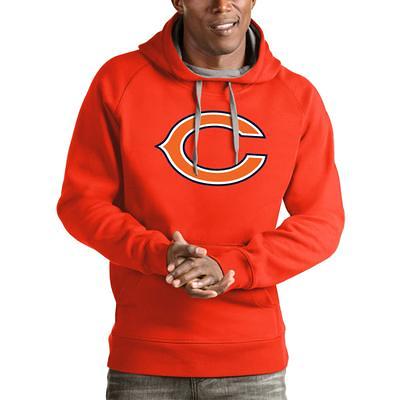 Men's Chicago Blackhawks Antigua Red Logo Victory Pullover Hoodie