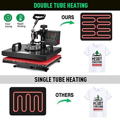 8IN1 Combo Heat Press Machine 15x15 Sublimation Transfer T-Shirt