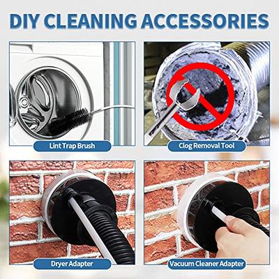 VEVOR 30 Feet Dryer Vent Cleaner Kit 22 Pieces Duct Cleaning Brush Reinforced Nylon Dryer Vent Brush Dryer Cleaning Tools Lint Remover with Flexible