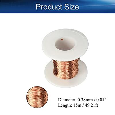 Magnet Wire, 15 AWG Enameled Copper - 7 Spool Sizes