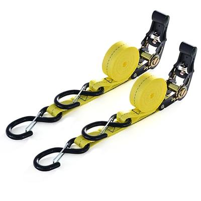 4 Pack 2 Inch Ratchet Straps Heavy Duty 20ft Tie Down Straps Ratchet with  Double J