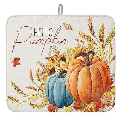 Fall Dish Drying Mat for Kitchen Counter Hello Pumpkin Drying Pad Absorbent Microfiber  Drying Mats for Countertops Sinks Draining Racks Sunflower Wheat Dishes  Drainer Mats Thanksgiving Decor 18x24 - Yahoo Shopping