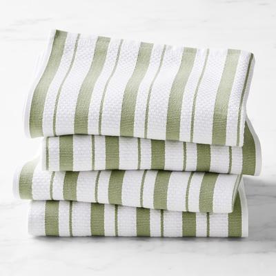 Williams Sonoma BLACK & WHITE MULTIPACK Kitchen Towels Set of 4