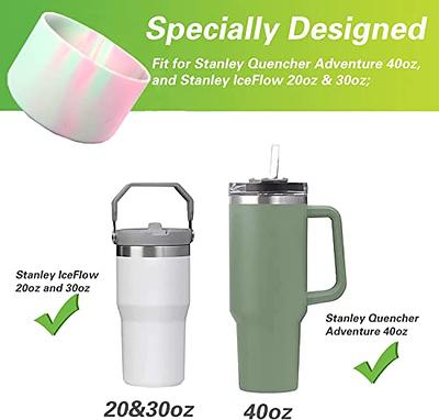 2 Pcs Tumbler Bottom Protector Boot for Stanley Quencher Adventure 40oz &  Stanley IceFlow 20oz 30oz and Compatible with Hydro Flask 12oz 21oz 24oz