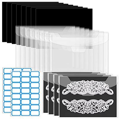 Tonyutech 40 Pieces Stamp and Die Cut Storage Bag with Rubber Magnetic  Sheets and Labels Clear Resealable Plastic Storage Pocket Cutting Dies  Stencil