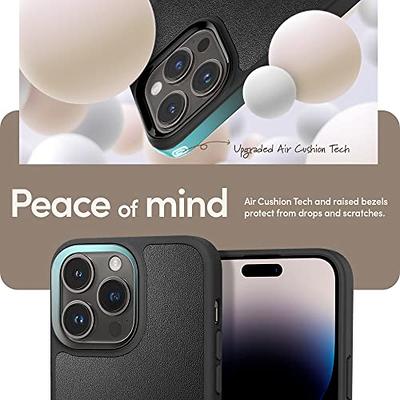 Cyrill Kajuk Mag Compatible with iPhone 15 Pro Max Case (2023), Premium Vegan Leather Case with Protective Microfiber Lining for Men Women