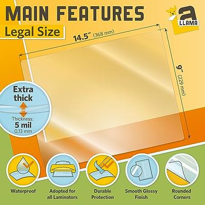 Matte Self Adhesive Laminating Sheets - 9 x 11.5 Inches - 4 Mil Thick - Matte Finish - Suited for Letter Size Self Sealing Lamination Sheets 8.5 x