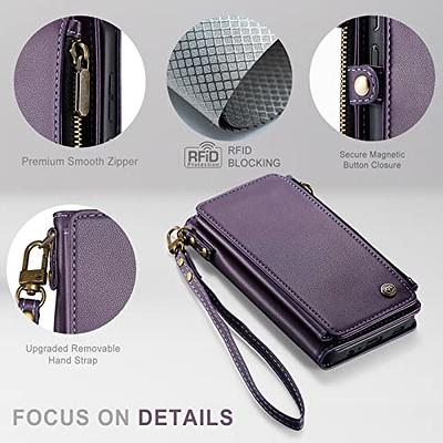For Samsung Galaxy A23 Wallet Case,Leather Zipper Magnetic Flip Card Phone  Case