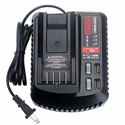 Elefly Replacement for Craftsman 20V Battery Charger CMCB104 CMCB124,  Compatible with Craftsman 20V Max V20 Lithium Battery CMCB202 CMCB204  CMCB201 CMCB206 CMCB209 - Yahoo Shopping