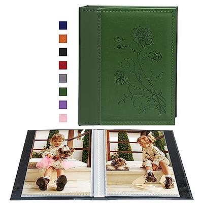  Artmag Photo Album 5x7 Clear Pages Pockets Leather