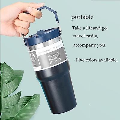 14.8oz Stitch Insulated Water Bottle with Straw Lid, Leakproof Reusable  Stainless Steel Vacuum Cup Travel Mug for Office, Gym, Outdoor Sports (WB
