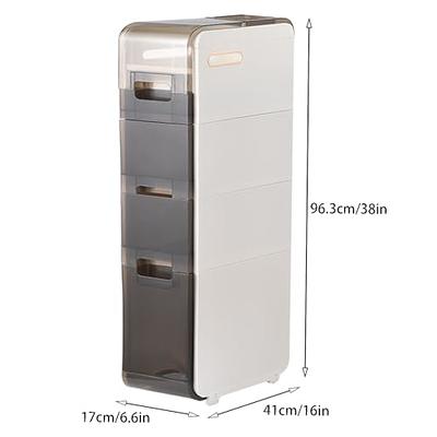 Homeiju Over The Toilet Storage Cabinet with Toilet Paper Holder Stand,  35.5'' Wide Freestanding Bathroom Organizer Space-Saving Toilet Rack for