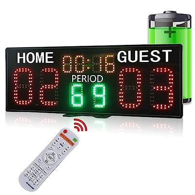 Electronic Scoreboard, 6 Digit LED Digital Score Keeper with