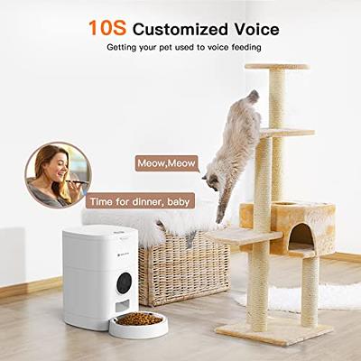 HBN Automatic Cat Feeder, 6L Smart Cats Dogs Feeder, Auto Pet Food Dispenser with Portion Control and Voice Recorder, 2.4g Wi-Fi Enabled App Control 