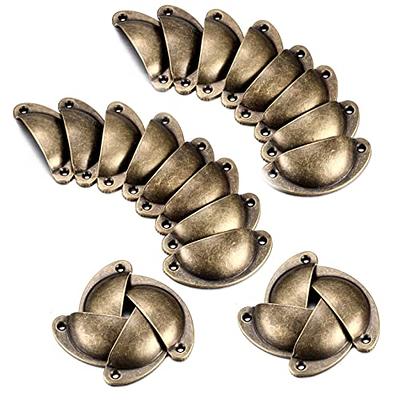 Unique Bargains Drawer Iron Antique Style Shell Cup Pull Handles  3.2x1.4x0.7 Bronze Tone 12pcs