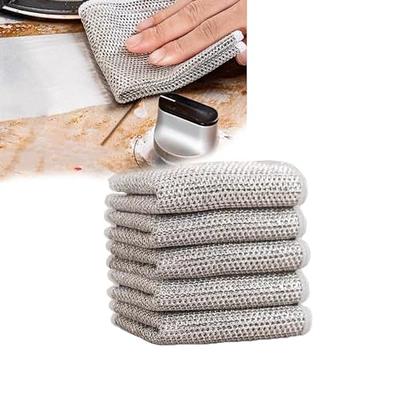 Multipurpose Wire Dishwashing Rags, New Scrubbing Wire Dishwashing Rags  Non-scratch Wire Dishcloth, Premium Metal Wire Dishwashing Cloth Scrubs  Cleans