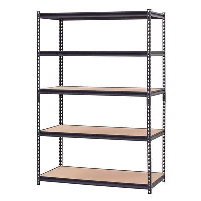 edsal Muscle Rack Steel Heavy Duty 5-Tier Utility Shelving Unit (48-in W x  18-in D x 72-in H), Silver in the Freestanding Shelving Units department at