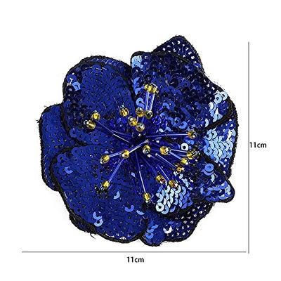 1-1/4 Iron-On Embroidery Sequin Flower Applique Patch