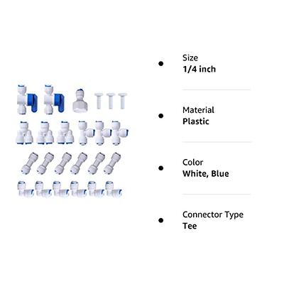 JBT 1/4 OD Quick Connect Push in to Connect Water Tube Fitting ( Ball  Valve + T + L + I + Y + Faucet connection + end caps , 24-Pack) - Yahoo  Shopping