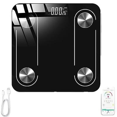 Himaly Digital Body Weight Scale, USB Rechargeable Bathroom Scale with LCD  Display, 400Ibs 