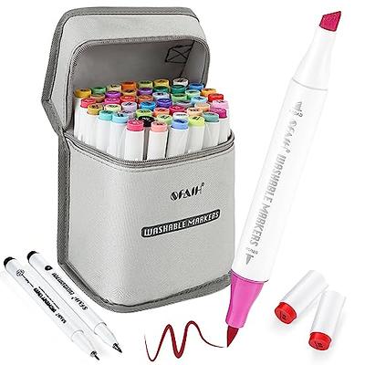 Fabric Markers (24 Colors) Permanent Coloring DIY Paint Pens - Art Pens Kit  w/Bullet Tip for Clothes & Fabric - Fade Proof & Non-Toxic