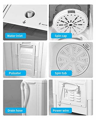 Portable Washing Machine, 2 in 1 Washer Machine, Twin Tub Washing and  Spining Combo Machine, 17.6LBS Portable Washer for Apartment, Dorms, RVs,  Camping and More (Grey) - Yahoo Shopping