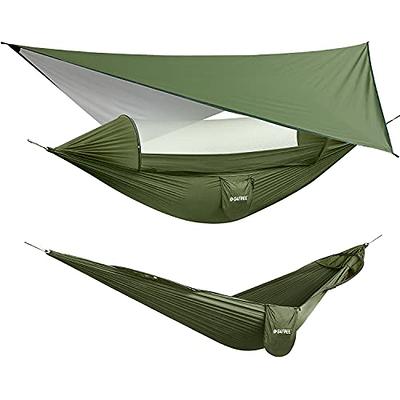 Sunyear Hammock Camping with Rain Fly Tarp and Net, Portable
