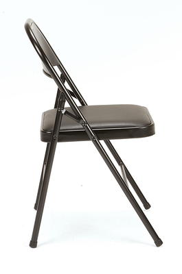SUGIFT Upholstered Padded Folding Chair (4 Pack), Black 