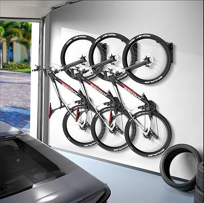 Bike Wall Mount Garage Horizontal Adjustable Bicycle Storage Hanging Hook  for Indoor, 2 Pack