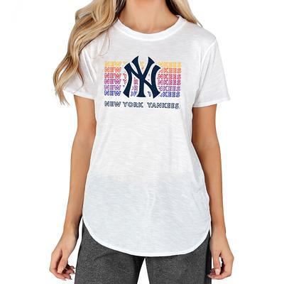 Women's Concepts Sport White New York Yankees Reel Pinstripe Top Size: Small