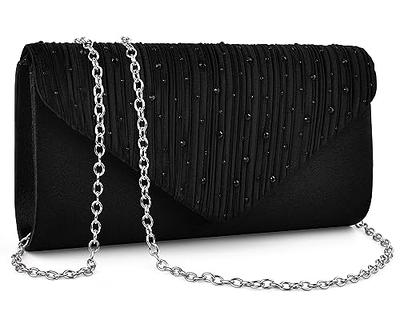 Larcenciel Clutch Purses for Women, Shiny Sequin Envelope Clutch Evening  Bag w/Chain, Fashion Shoulder Crossbody Handbags, Elegant Party Prom Purse