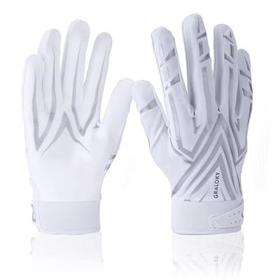 Graloky Football Gloves Men Women Boys, Youth Adult Football Receiver Gloves,  Ultra Sticky Silicone Palm Tacky Grip Football Gloves, Enhanced Performance White  Football Gloves for College (X-Small) - Yahoo Shopping