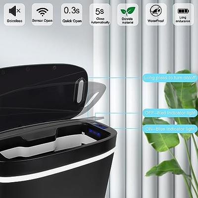 Bathroom Touchless Trash Can 2.2 Gallon Smart Automatic Motion Sensor  Rubbish Can with Lid Electric Waterproof Narrow Small Garbage Bin for  Kitchen, Office, Living Room, Toilet, Bedroom, RV