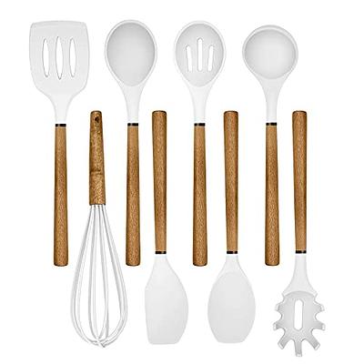 MegaChef Mint Green Silicone and Wood Cooking Utensils (Set of 12)