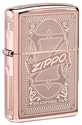 Zippo Retro Design Metallic Red Zippo Windproof Pocket Lighter