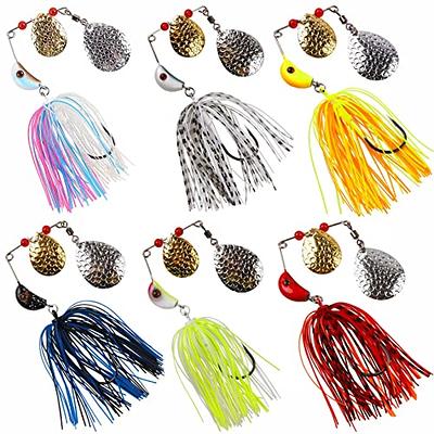 Fishing Lures Spinner-Bait 6pcs Bass Fishing Lures Hard Metal Spinnerbait  Buzzbait Kit Spinner Jig Lures for Bass Trout Salmon Walleye Freshwater  Saltwater Fishing - Yahoo Shopping