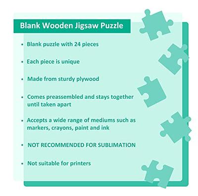 Hygloss Products Blank Jigsaw Puzzle – Compoz-A-Puzzle – 4 x 5.5