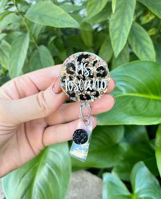 Gold Leopard Badge Reel, Reel Nurse, Custom, Personalized, Glitter, Rn -  Yahoo Shopping