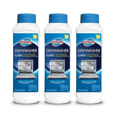 Glisten Washing Machine Cleaner, Helps Remove Odor, Buildup, and Limescale, Fresh Scent, 12 Ounce Bottle, 3-Pack