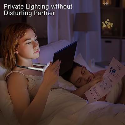 Glocusent LED Neck Reading Light, Book Light for Reading in Bed, 3 Colors,  6 Brightness Levels, Bendable Arms, Rechargeable, Long Lasting, Perfect for  Reading, Knitting, Camping, Repairing : : Lighting