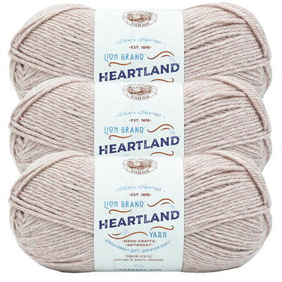 Lion Brand Yarn Heartland Wolf Trap Basic Medium Acrylic Beige