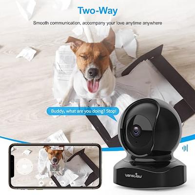 NETVUE Indoor Camera, 1080P FHD 2.4GHz WiFi Pet Camera, Home Camera for  Pet/Baby, Dog Camera 2-Way Audio, Indoor Security Camera Night Vision, AI